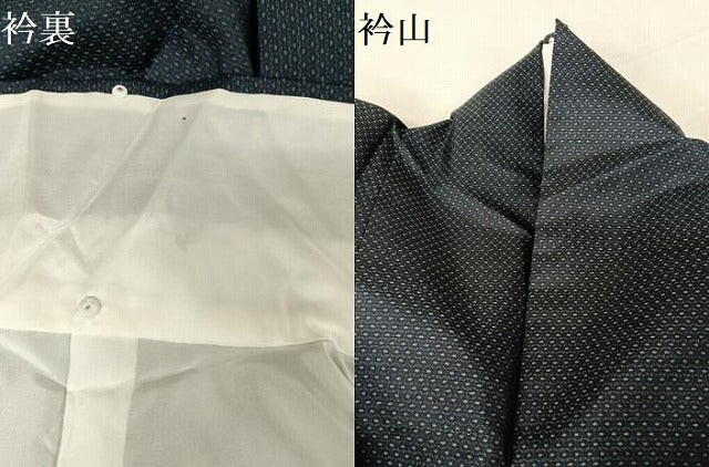 平和屋着物●本場大島紬　格子　正絹　逸品　AABA5057np