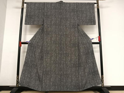 平和屋着物●上質な小紋 縞 正絹 逸品 AABA5071np