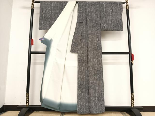 平和屋着物●上質な小紋 縞 正絹 逸品 AABA5071np