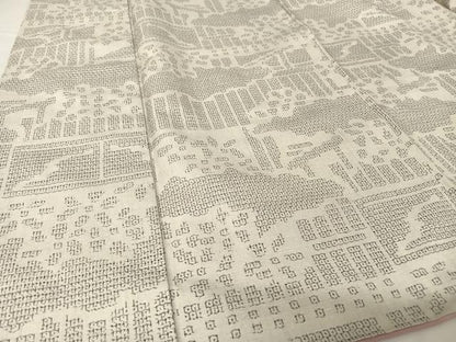 平和屋着物●結城紬　籬文　正絹　逸品　AABA5080np