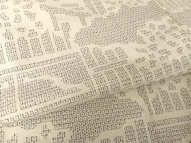 平和屋着物●結城紬　籬文　正絹　逸品　AABA5080np