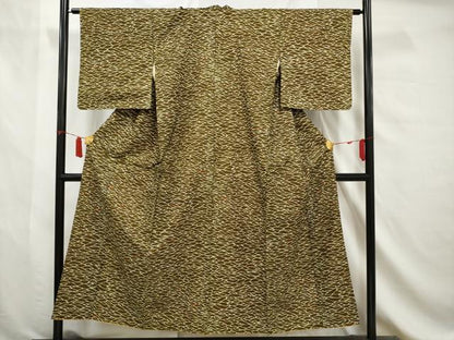 平和屋着物■上質な紬 立波文 正絹 逸品 AABA5118gw