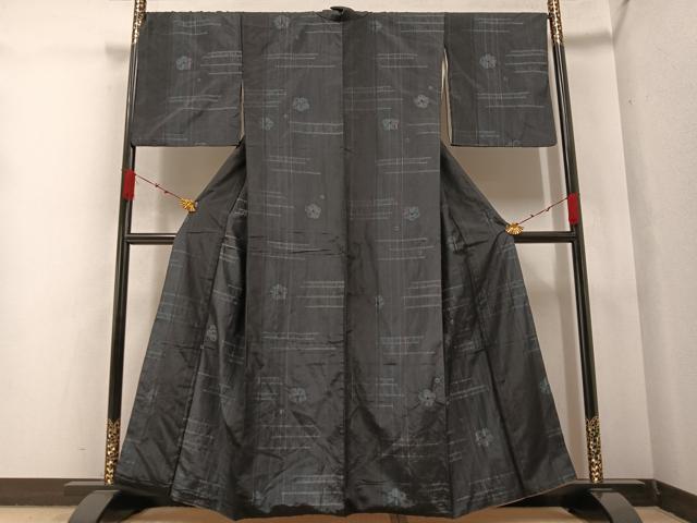 平和屋着物●上質な紬 絞り 梅 正絹 逸品 AABA5203ph