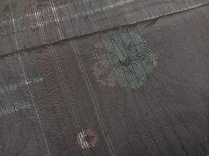 平和屋着物●上質な紬 絞り 梅 正絹 逸品 AABA5203ph