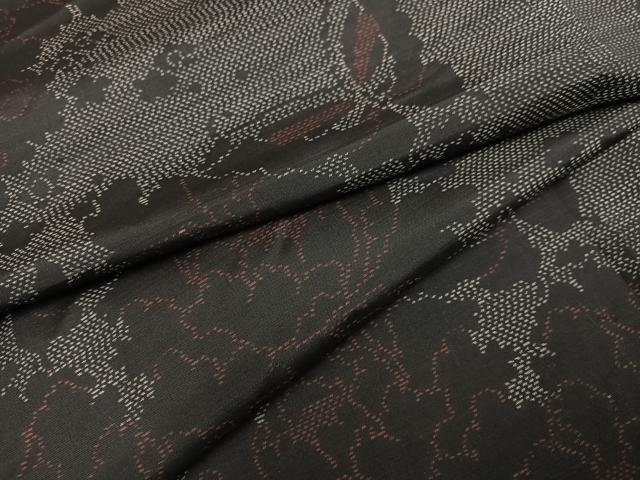 平和屋着物●本場大島紬 花蝶文 正絹 逸品 AABA5204ph