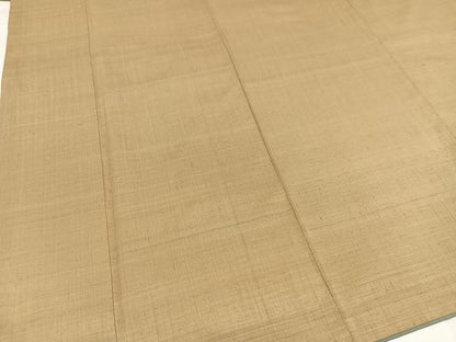 平和屋着物●上質な紬 色無地 枯色 正絹 逸品 AABA5224ph