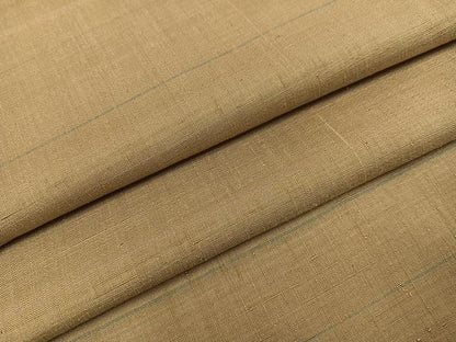平和屋着物●上質な紬 色無地 枯色 正絹 逸品 AABA5224ph
