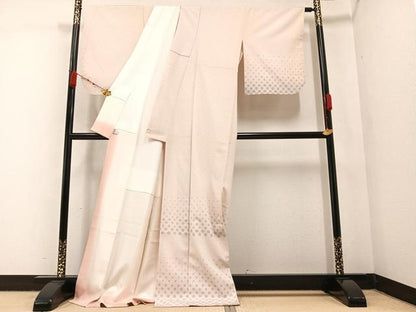 平和屋着物●本塩沢　訪問着　110亀甲　ますいわ屋扱い　正絹　逸品　AABA5225ph