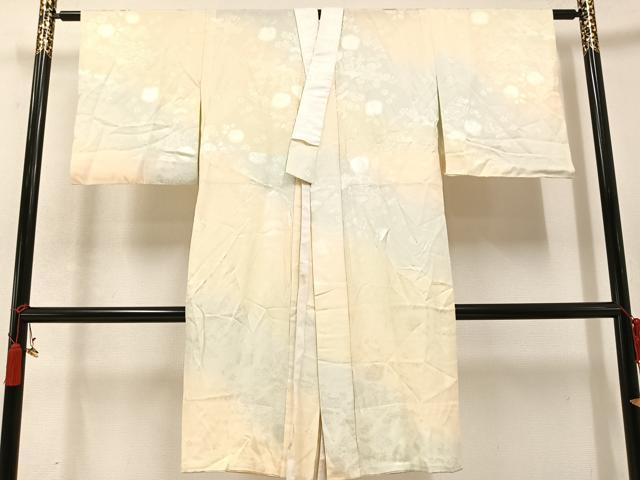 平和屋着物●長襦袢　無双仕立て　風景草花地紋　暈し染め　やまと誂製　正絹　逸品　AABA5234ph