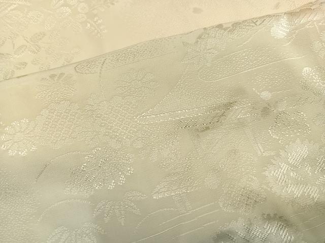 平和屋着物●長襦袢　無双仕立て　風景草花地紋　暈し染め　やまと誂製　正絹　逸品　AABA5234ph