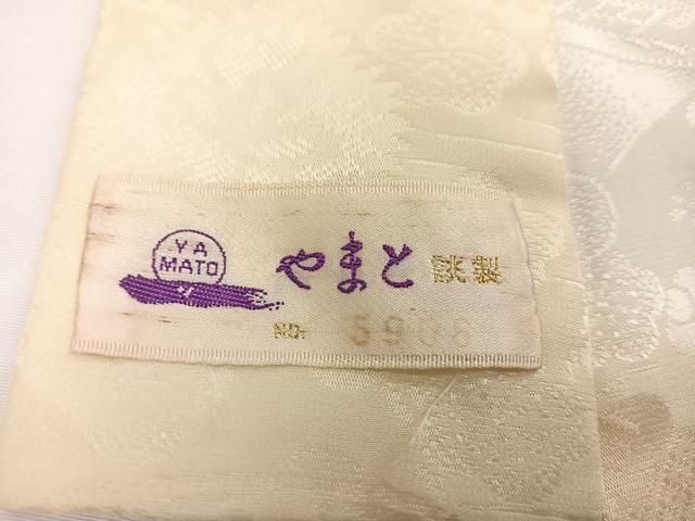 平和屋着物●長襦袢　無双仕立て　風景草花地紋　暈し染め　やまと誂製　正絹　逸品　AABA5234ph