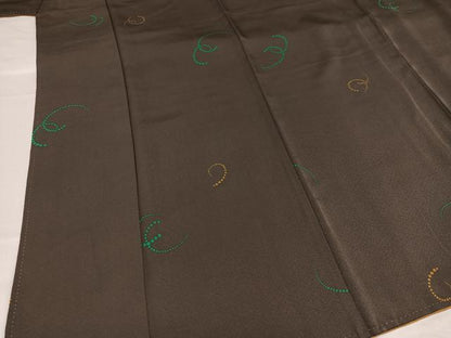 平和屋着物●上質な小紋 輪違い 正絹 逸品 AABA5269ph