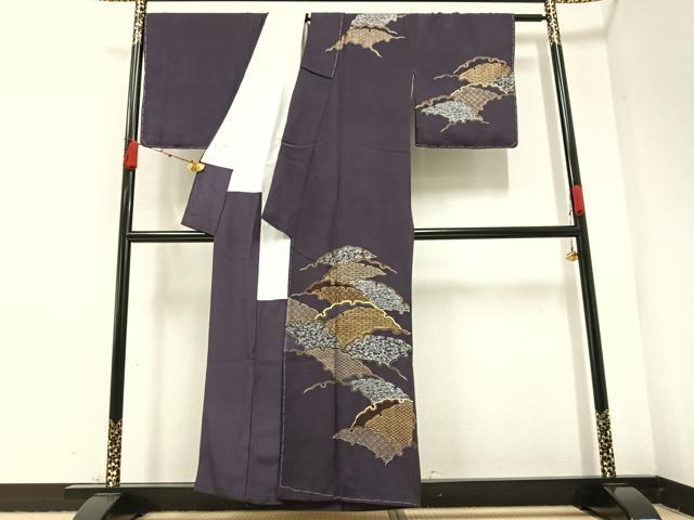 平和屋着物●訪問着　駒刺繍　雪輪花文　金銀彩　正絹　逸品　未使用　AABA5276ph