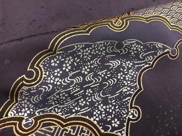 平和屋着物●訪問着　駒刺繍　雪輪花文　金銀彩　正絹　逸品　未使用　AABA5276ph