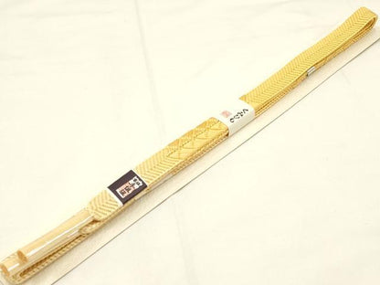 平和屋着物●和装小物　帯締め・帯揚げセット　笹浪組　立波色紙花文　暈し染め　金糸　金彩　逸品　未使用　AABA528