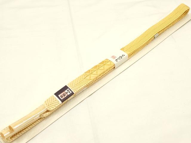 平和屋着物●和装小物　帯締め・帯揚げセット　笹浪組　立波色紙花文　暈し染め　金糸　金彩　逸品　未使用　AABA528