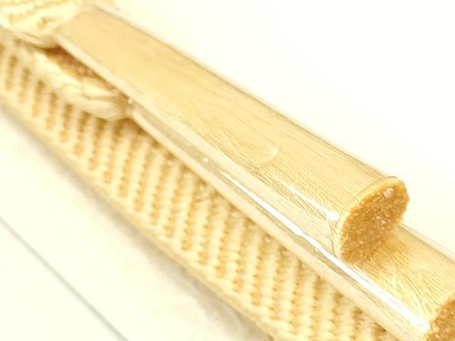 平和屋着物●和装小物　帯締め・帯揚げセット　笹浪組　立波色紙花文　暈し染め　金糸　金彩　逸品　未使用　AABA528