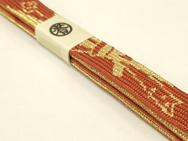 平和屋着物●極上 創業280年 誉田屋源兵衛 和装小物 帯締め 高麗組 綾出し 金糸 撚り房 逸品 未使用 AABA5325ay