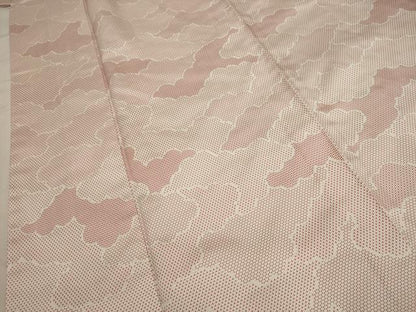 平和屋着物▽お召 単衣 雲文 正絹 逸品 AABA5453sx