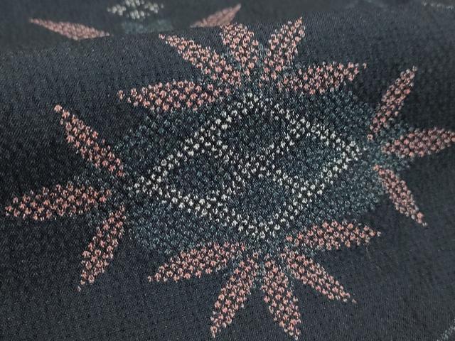 平和屋着物■お召　花菱文　正絹　逸品　AABA5484sx