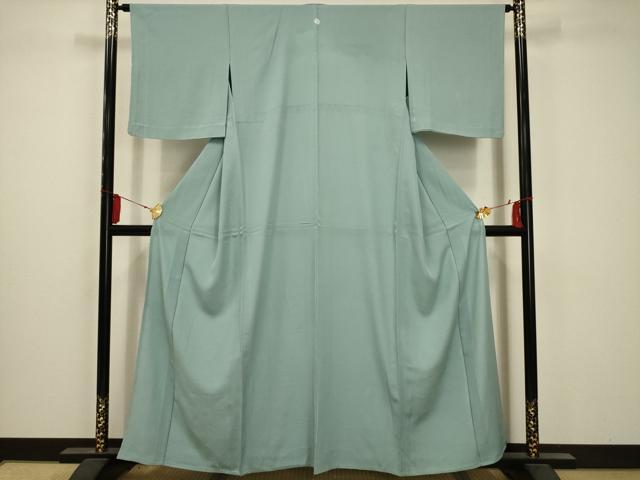 平和屋着物＊夏物 色無地 絽 白群色 正絹 逸品 AABA5514sx