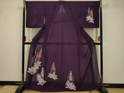 平和屋着物＊夏物 訪問着 絽 草花文 正絹 逸品 AABA5517sx
