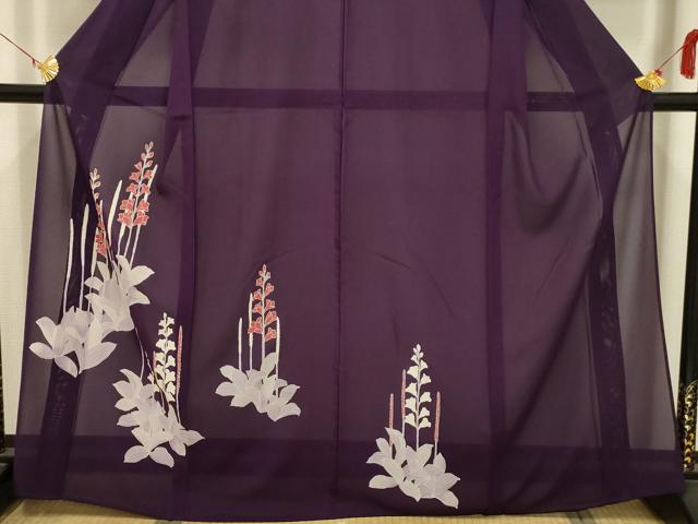 平和屋着物＊夏物 訪問着 絽 草花文 正絹 逸品 AABA5517sx