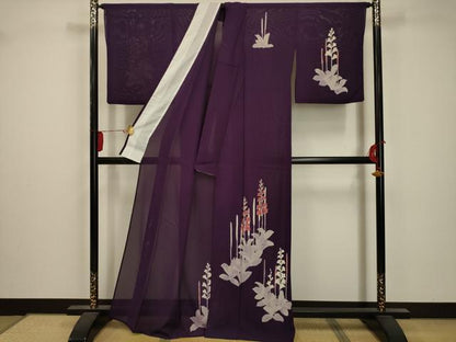平和屋着物＊夏物 訪問着 絽 草花文 正絹 逸品 AABA5517sx