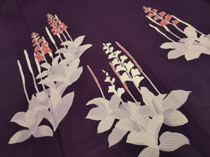 平和屋着物＊夏物 訪問着 絽 草花文 正絹 逸品 AABA5517sx