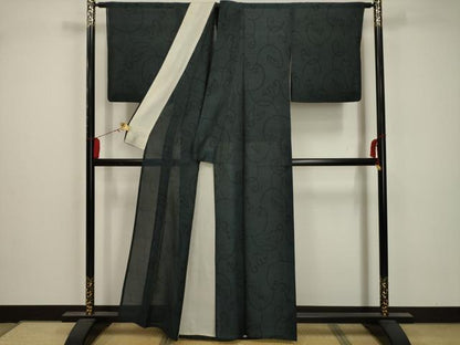 平和屋着物＊夏物 本場大島紬 夏大島 紗 唐草文 正絹 逸品 AABA5520sx
