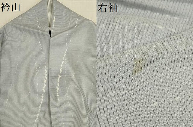 平和屋着物＊夏物 小紋 絽 雪輪文 暈し染め 正絹 逸品 AABA5523sx