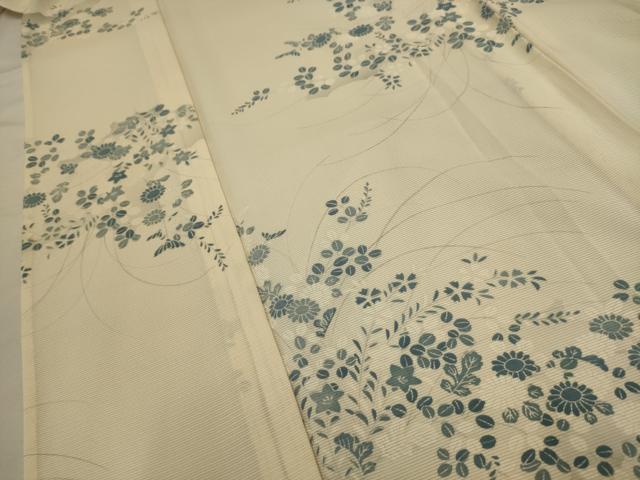 平和屋着物＊夏物 小紋 絽 草花文 正絹 逸品 AABA5524sx