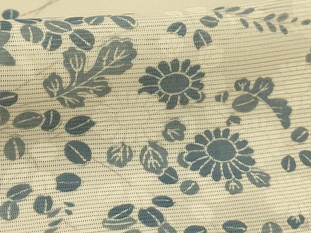 平和屋着物＊夏物 小紋 絽 草花文 正絹 逸品 AABA5524sx