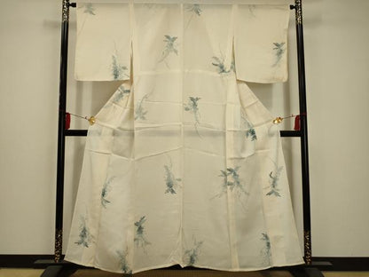 平和屋着物＊夏物　小紋　絽　藤花房　正絹　逸品　AABA5525sx