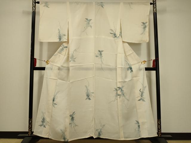 平和屋着物＊夏物　小紋　絽　藤花房　正絹　逸品　AABA5525sx