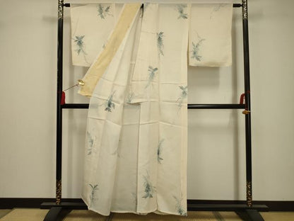 平和屋着物＊夏物　小紋　絽　藤花房　正絹　逸品　AABA5525sx