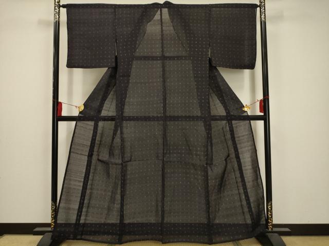 平和屋着物＊夏物 本場大島紬 夏大島 紗 幾何学文様 正絹 逸品 AABA5527sx