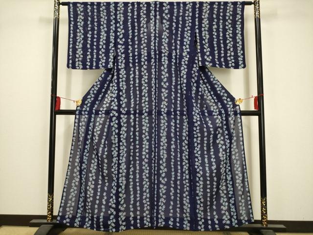 平和屋着物＊夏物 小紋 絽 花間道 正絹 逸品 AABA5528sx