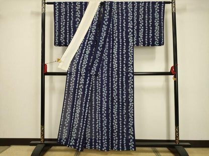 平和屋着物＊夏物 小紋 絽 花間道 正絹 逸品 AABA5528sx