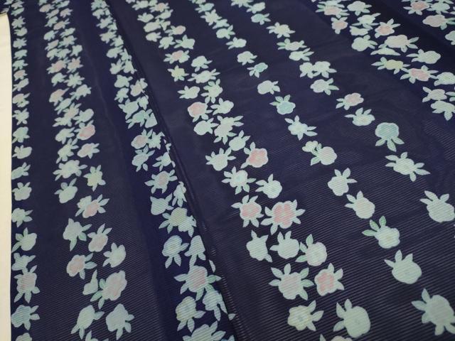 平和屋着物＊夏物 小紋 絽 花間道 正絹 逸品 AABA5528sx