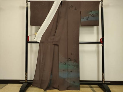平和屋着物＊夏物 訪問着 絽 水玉 金彩 正絹 逸品 AABA5530sx