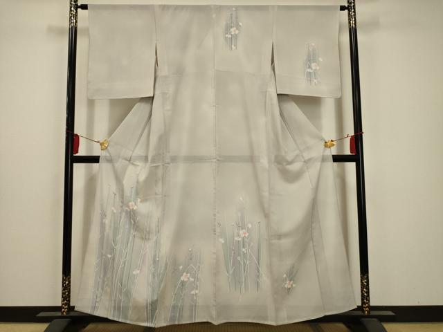 平和屋着物＊夏物 訪問着 絽 草花文 暈し染め 正絹 逸品 AABA5531sx