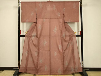 平和屋着物＊夏物 小紋 絽 草花紋紗 やまと誂製 正絹 逸品 AABA5535sx