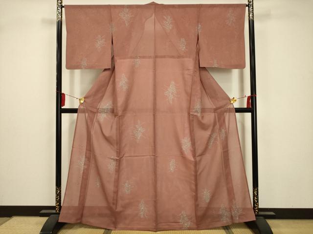 平和屋着物＊夏物 小紋 絽 草花紋紗 やまと誂製 正絹 逸品 AABA5535sx