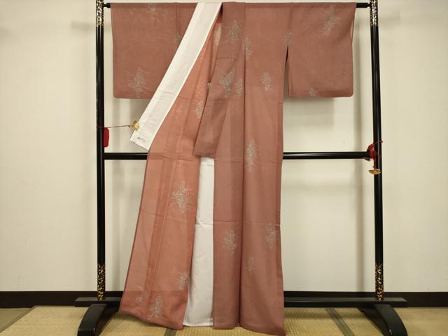 平和屋着物＊夏物 小紋 絽 草花紋紗 やまと誂製 正絹 逸品 AABA5535sx