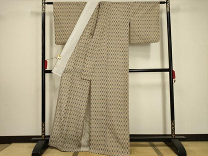 平和屋着物＊夏物 小紋 紗 間道 正絹 逸品 AABA5544sx
