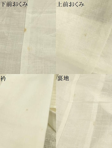 平和屋着物＊夏物 長襦袢 無双仕立て 草花紋紗 AABA5550sx
