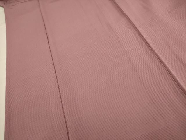 平和屋着物＊夏物 色無地 絽 退紅色 正絹 逸品 AABA5552sx