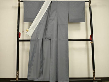 平和屋着物＊夏物 色無地 絽 桔梗鼠色 洗える着物 AABA5554sx