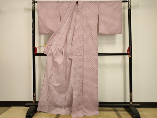 平和屋着物＊夏物 小紋 絽 松葉文 洗える着物 AABA5555sx